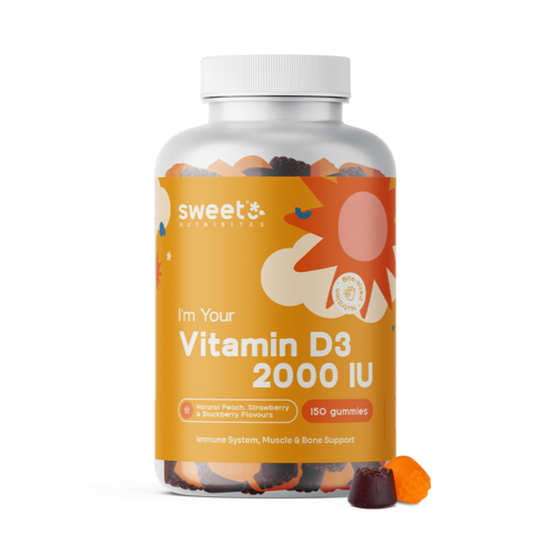 Vitamín D3 2000 IU, 150 gumových cukríkov