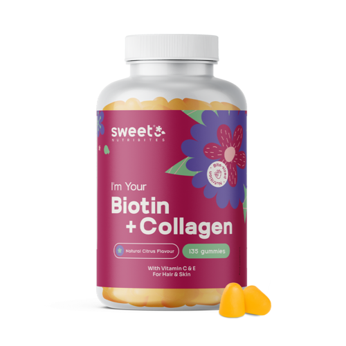 Biotín + kolagén, 135 gumových cukríkov