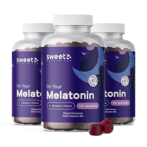 3x Melatonín 1 mg, spolu 420 gumových cukríkov