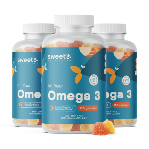 3x Omega-3, spolu 360 gumíkov