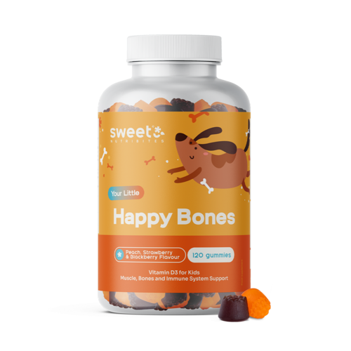 Happy Bones – gumové cukríky pre deti s vitamínom D3, 120 gumových cukríkov