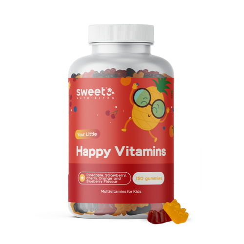 Happy Vitamins – gumové cukríky pre deti s multivitamínmi, 150 gumových cukríkov
