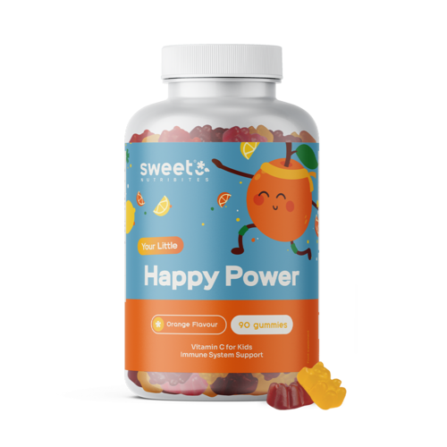 Happy Power – gumové cukríky pre deti s vitamínom C, 90 gumených cukríkov