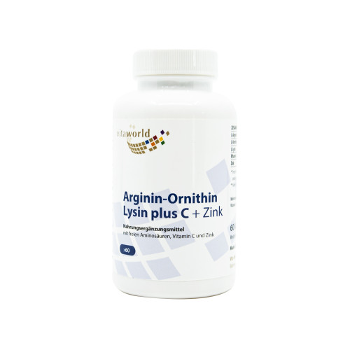 Arginín + ornitín + lýzin s vitamínom C a zinkom