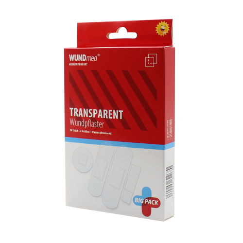 Sada vodoodpudivých priehľadných náplastí, 50 kusov
